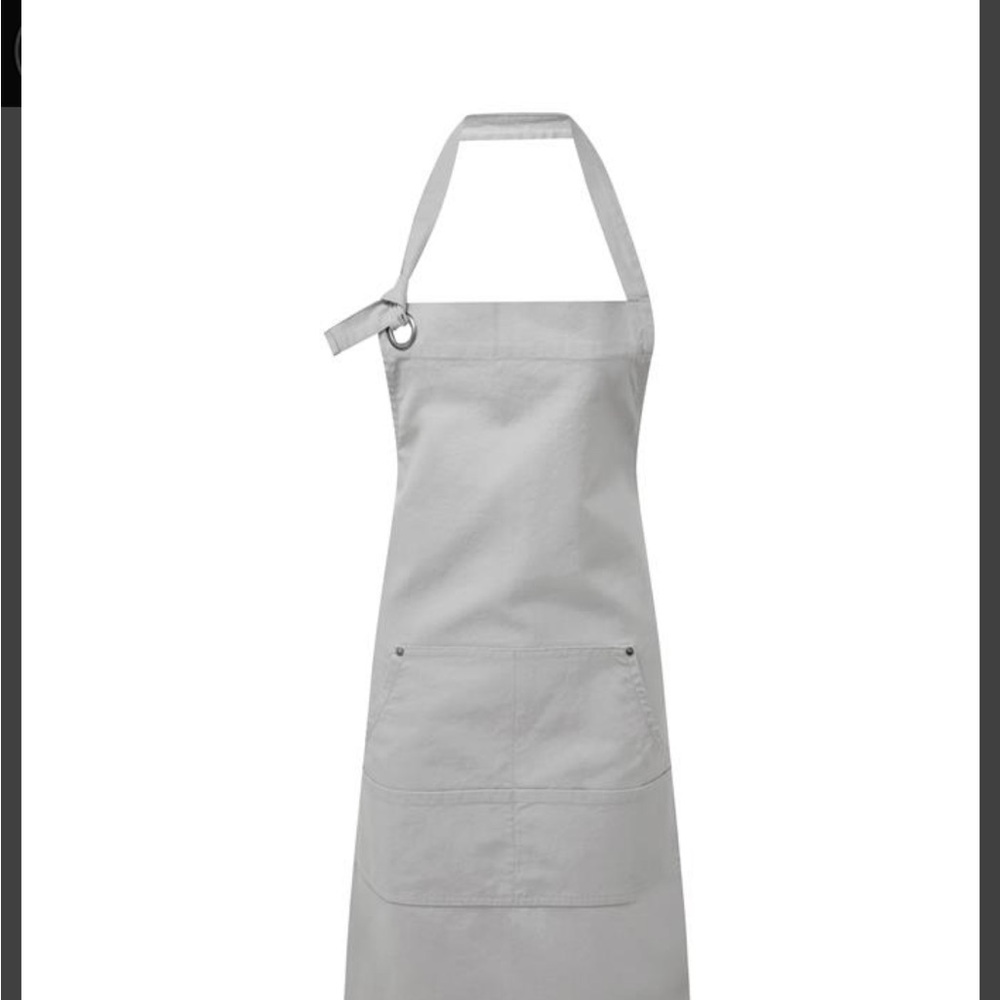 ONE OF A KIND GREY DIOR CAFE APRON - Picture 3 of 4